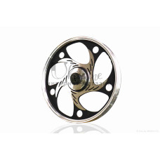 Диск колеса передній 17"-1.40 Alpha/Active d12, литий, посилений, чорний #коло