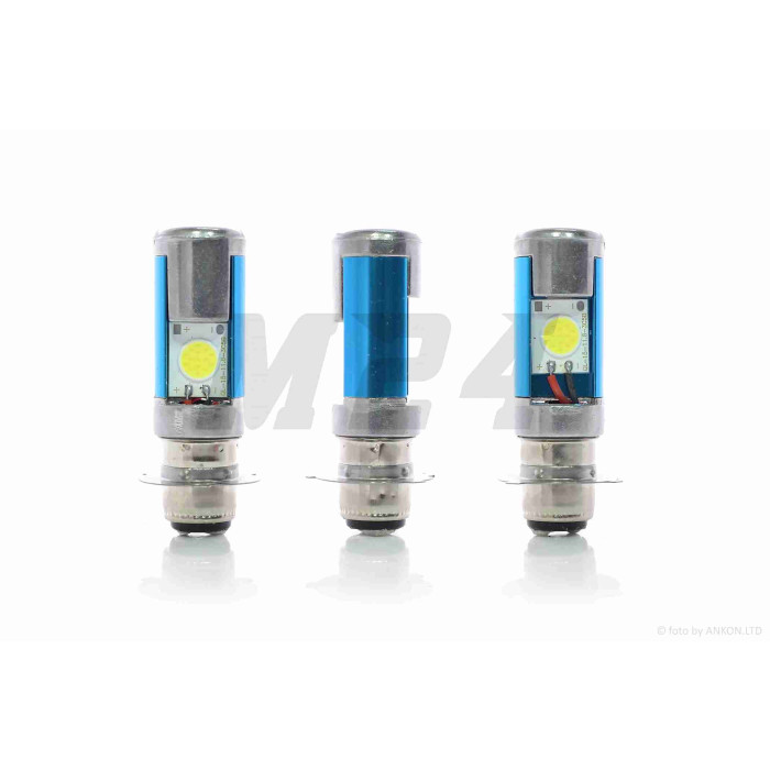 Лампа фари діодна P15D-25-3 12V 35/35W 3 вуса, 2 кристали #2
