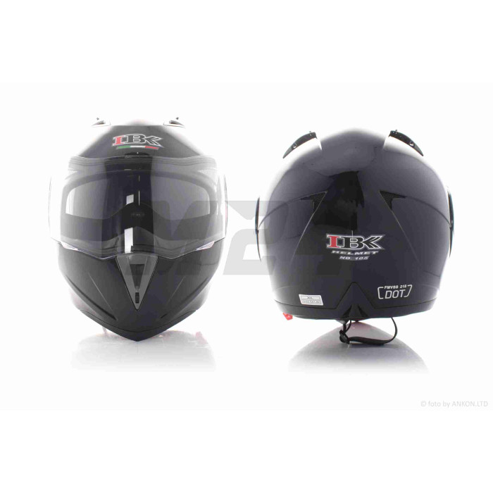 Шлем трансформер "IBK" (#105 +очки, XL, Black)