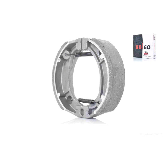 Колодки гальмівні (барабан) GY6 10/12", LEAD, Delta коса пружина "UNIGO"