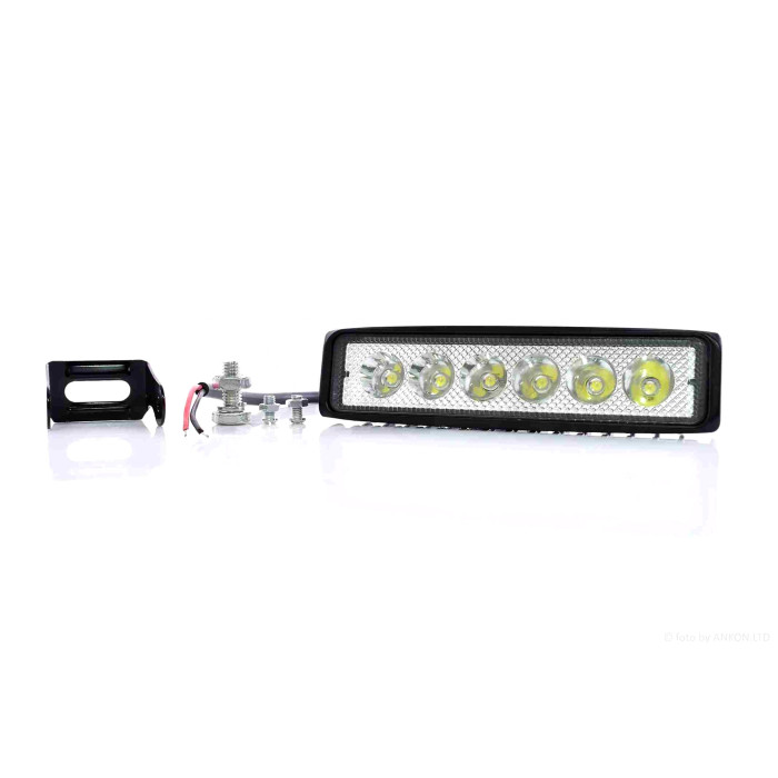 Фара додаткова балка, 150-40mm, 12V, 18W, 6 діодів, вологозахищена