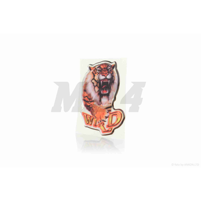 Наклейка Тигр Wild (75-60mm) силікон