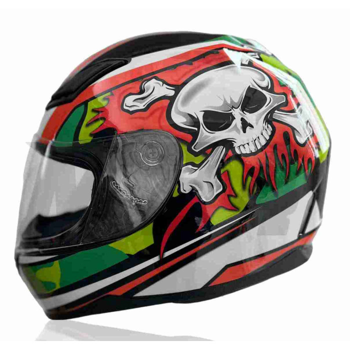 Шлем интеграл "IBK" (#888 черный Scull, L)