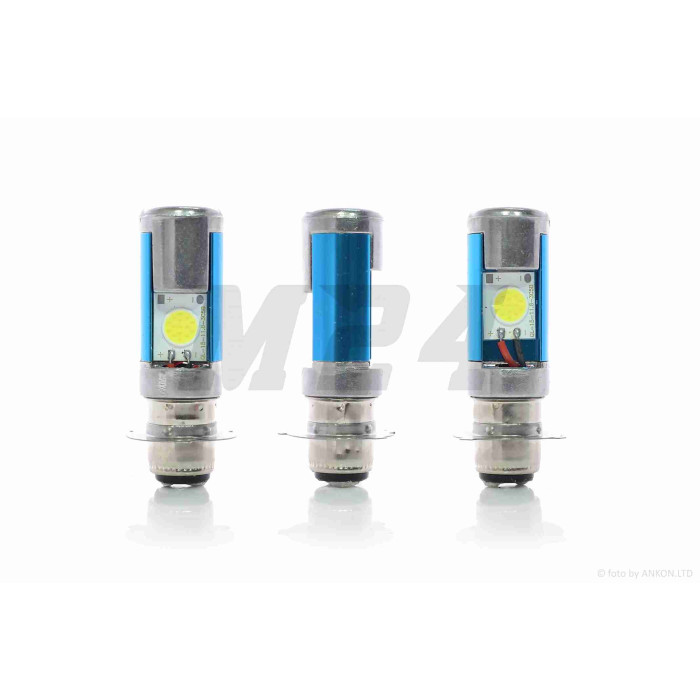 Лампа фари діодна P15D-25-3 12V 35/35W 3 вуса, 2 кристали #1 "LED"