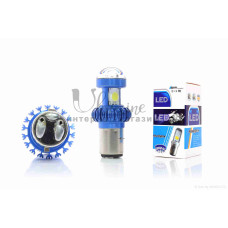 Лампа фари діодна H6 (BA20D) 12V 35/35W 2 кристали "LED"