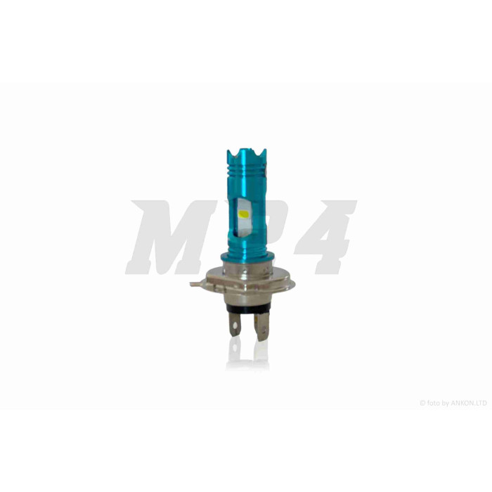Лампа фари діодна H4 12V 35/35W 3 кристали
