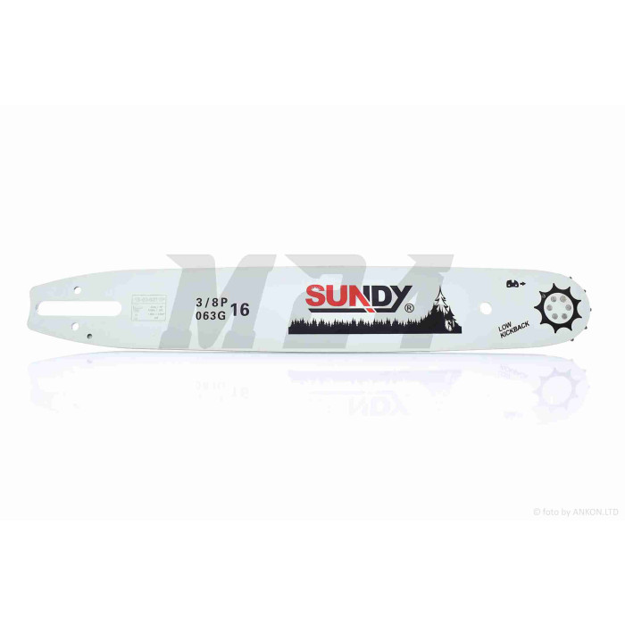Шина пилки 16"/40cm, 3/8, 1.6, 60зв 6 заклепок для ST360/361, МОТОР СИЧ "SUNDY"