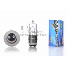 Лампа фари P15D-25-1 12V25/25W 1 вус, біла "LIPAI"