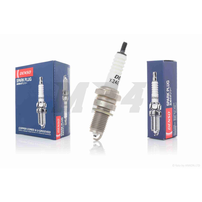 Свічка запалювання 4T M12x1.25 L19 X24EPR-U9 з резистором "DENSO" (оригінал)