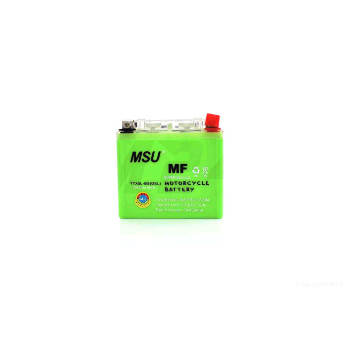 Акумулятор GEL 12V 5A 113-70-107mm UTX5L-BS (YTX5L-BS) "MSU" (2025)