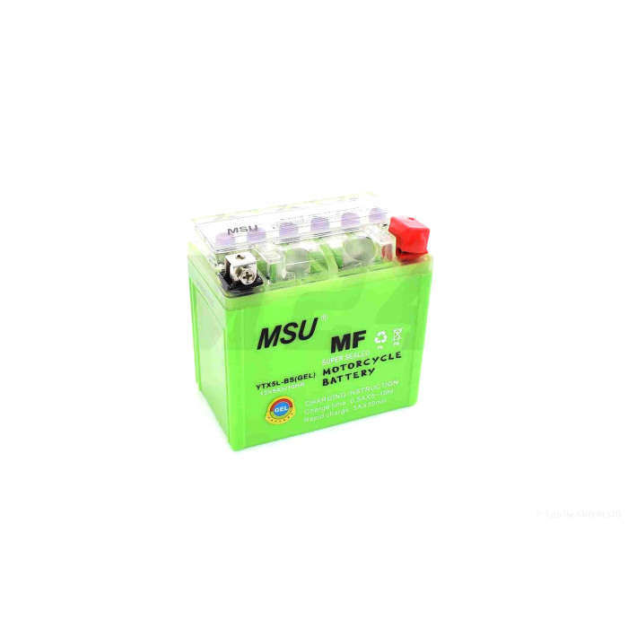 Акумулятор GEL 12V 5A 113-70-107mm UTX5L-BS (YTX5L-BS) "MSU" (2025)