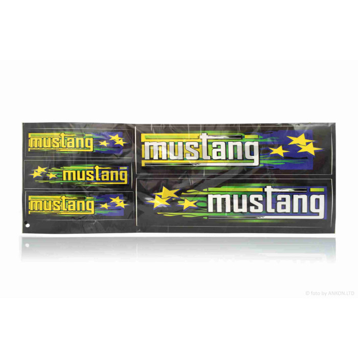 Наклейки Mustang (480-165mm, чорні)