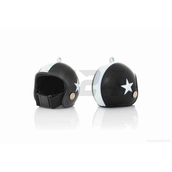 Брелок без ланцюжка HELMET #1 STAR BLACK/WHITE