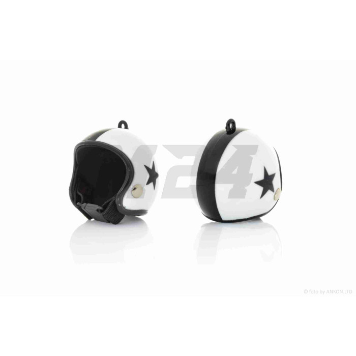 Брелок без ланцюжка HELMET #64 STAR WHITE/BLACK