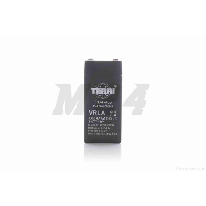 АКБ 12V 4A GEL 113-70-85mm YTX4L-BS "MSU" 4V 4.5A SLA 47-47-100mm DB4-4.5 "TERRI"