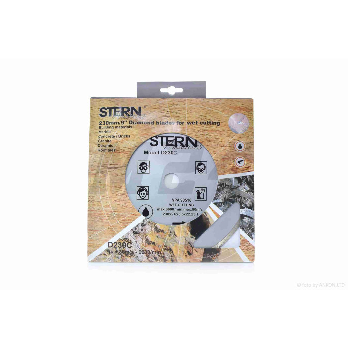 Диск відрізний алмазний #ПЛИТКА D230-22 "STERN"