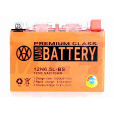 Акумулятор GEL 12V 6.5A 138-65-100mm 12N6.5L-BS (YB6.5L-BS) "VLAND" (2024/12)