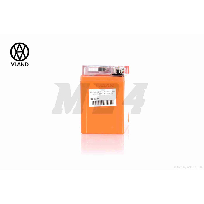 Акумулятор GEL 12V 6.5A 138-65-100mm 12N6.5L-BS (YB6.5L-BS) "VLAND" (2024/12)