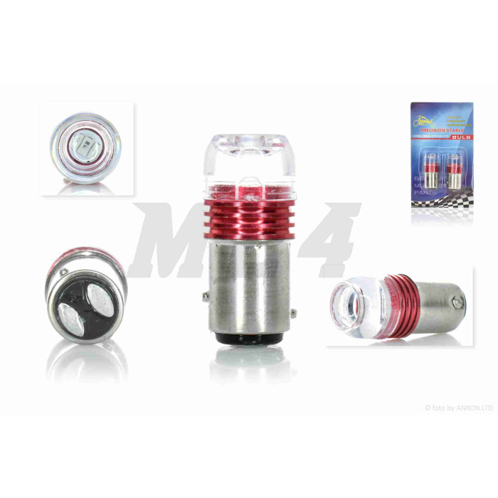 Лампи стопа діодні S25 12V 21/5W з лінзою, 2шт