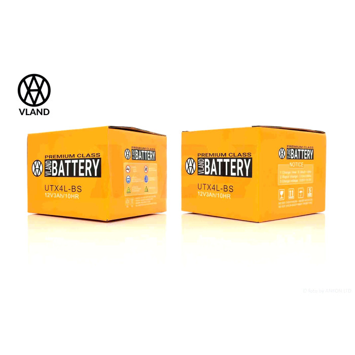 Акумулятор 12V 4A кислотний 113-70-85mm UTX4L-BS "VLAND"