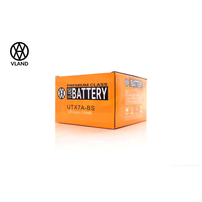 Акумулятор 12V 7A кислотний 150-87-93mm UTX7A-BS "VLAND"