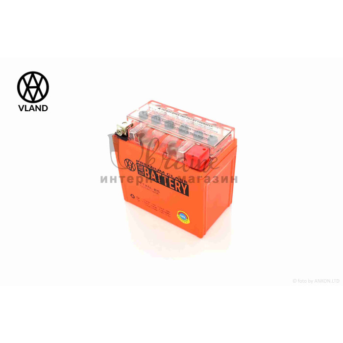 АКБ GEL 12V 5A 113-70-107mm UTX5L-BS (YTX5L-BS) "VLAND" (2025)