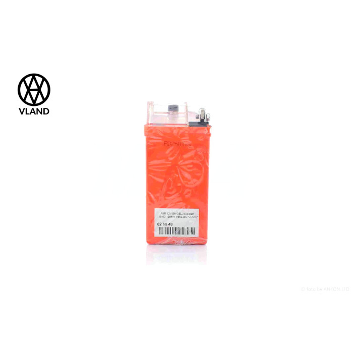 Акумулятор GEL 12V 5A 119-60-129mm, високий YB5L-BS "VLAND" (2026)