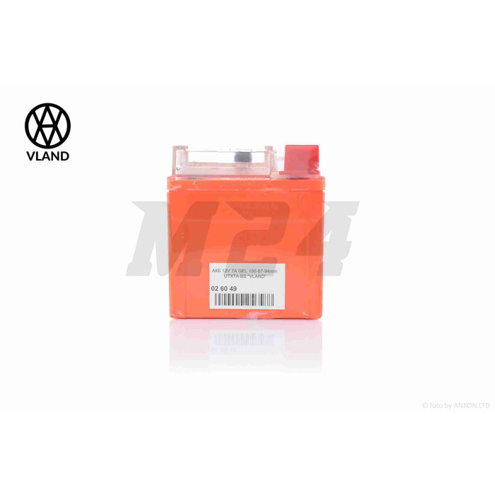 Акумулятор GEL 12V 7A 150-87-94mm UTX7A-BS (YTX7A-BS) "VLAND" (2024)