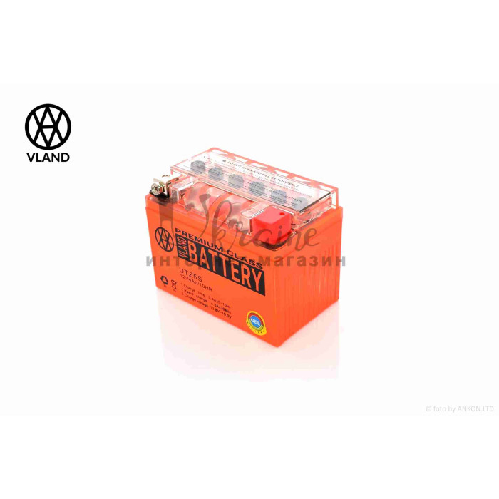 Акумулятор GEL 12V 4A 113-70-87mm UTZ5S посилений "VLAND" (2025)