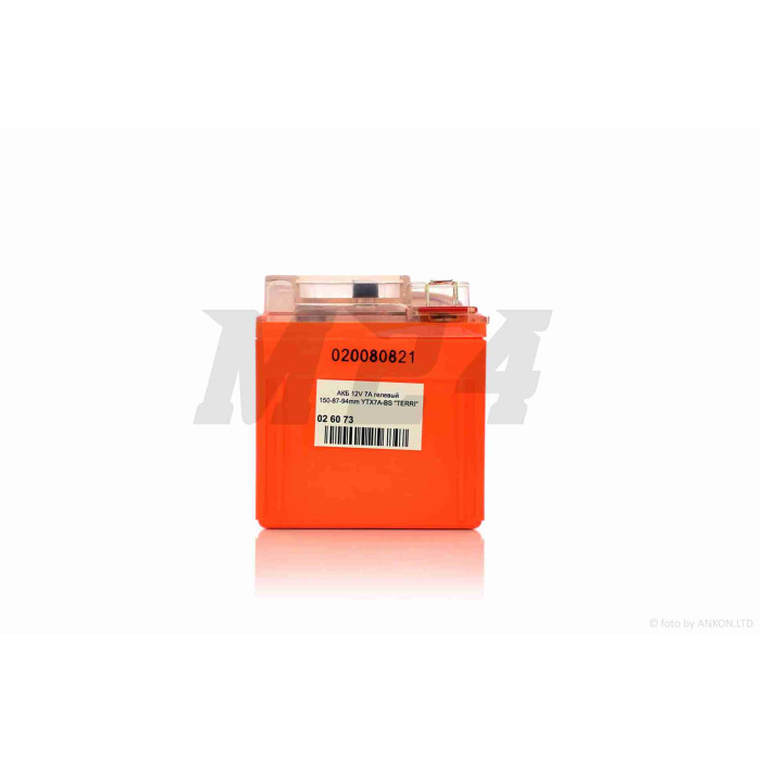 Акумулятор GEL 12V 7A 150-87-94mm UTX7A-BS (YTX7A-BS) "TERRI" (покращений) (2021)