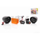 Аудіосистема 2.0 MP3 (FM/USB/SD) 3", 2 пульти, сигналізація #BT003 (чорна)
