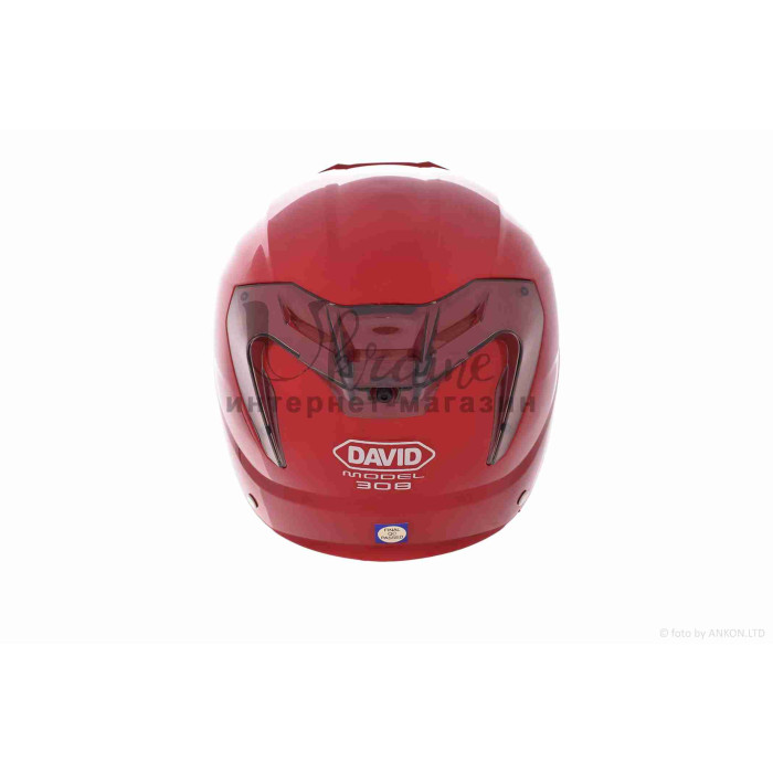 Шолом відкритий "DAVID" (#308, з регулятором розміру L-XXL, red)