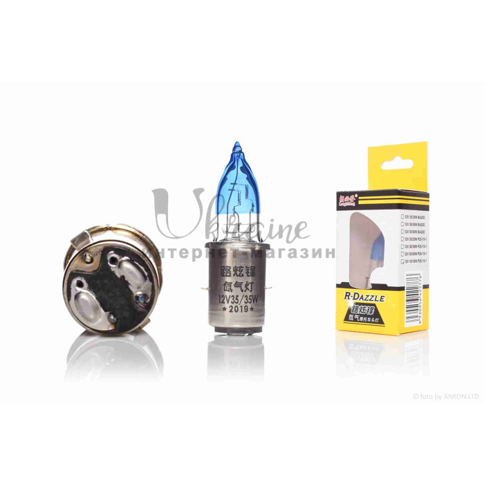 Лампа фари BA20D 12V 35/35W "R-DAZZLE"