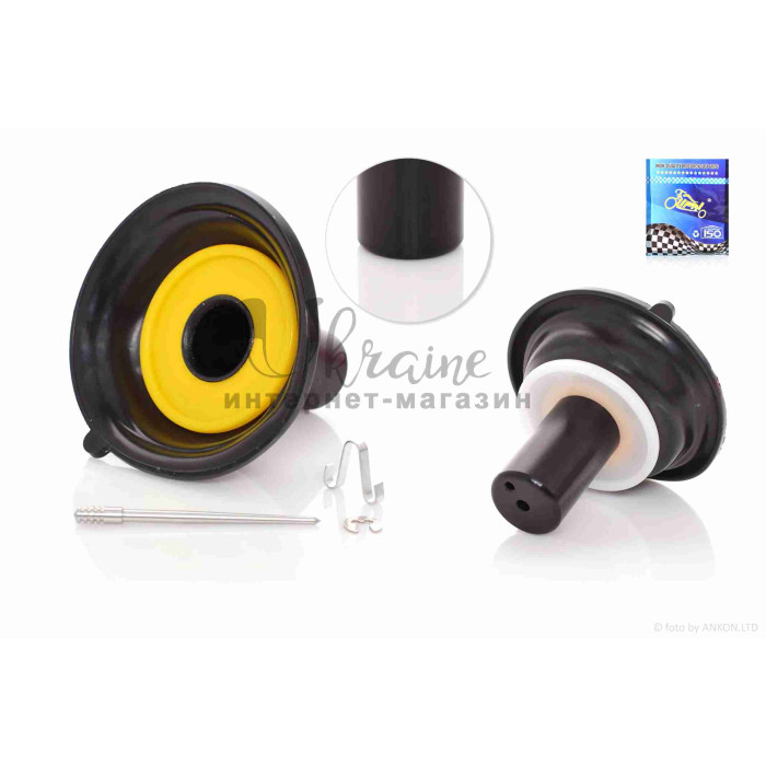 Мембрана карбюратора затворна GY6 50 16mm +голка "LIPAI"