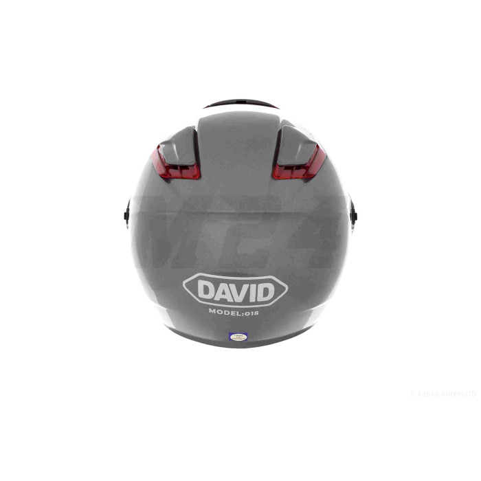 Шолом відкритий "DAVID" (#D018, сірий, XL, АБС-пластик)