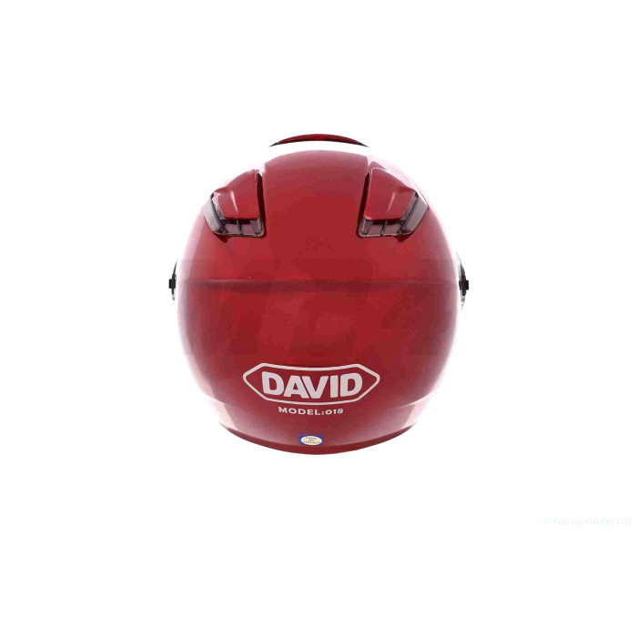 Шолом відкритий "DAVID" (#D018, червоний, XL, АБС-пластик)