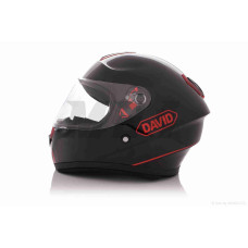 Шолом інтеграл "DAVID" (#820, XL, black/red, комір)
