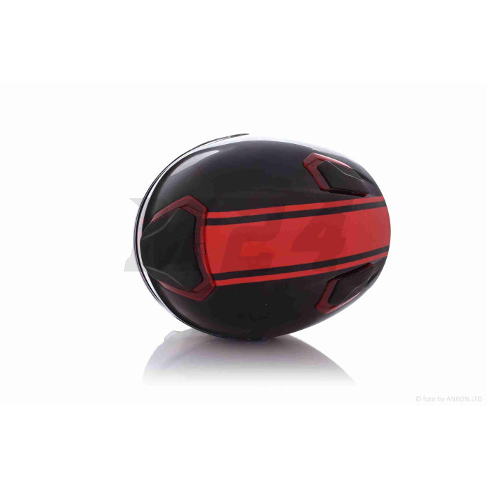 Шолом інтеграл "DAVID" (#820, XL, black/red, комір)