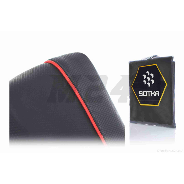Чохол сидіння МІНСЬК чорний, червоний кант "SOTKA" (клас A)