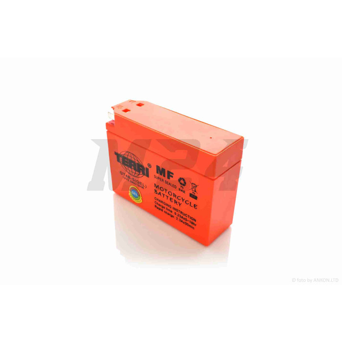 Акумулятор GEL 12V 2.3A Suzuki/Yamaha 115-40-90mm YT4B-BS "TERRI" (2021) #АКЦІЯ