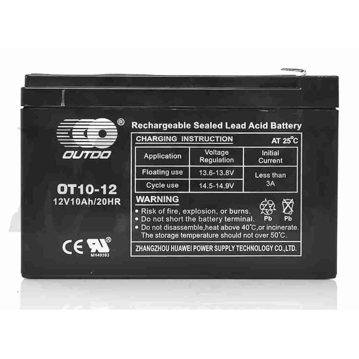 Акумулятор SLA 12V 10A 151-96-100mm OT10-12 "OUTDO"