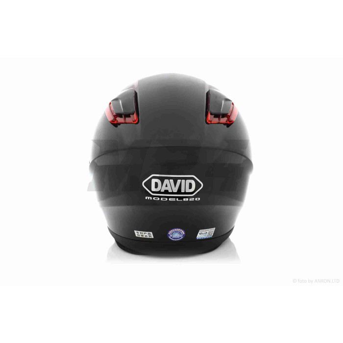 Шолом інтеграл "DAVID" (#D820, чорний глянсовий, XL, комір)