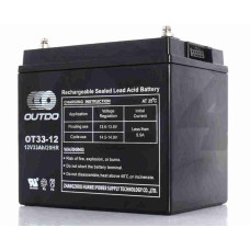 Акумулятор SLA 12V 33A 194-132-170mm OT33-12 "OUTDO" (2023)