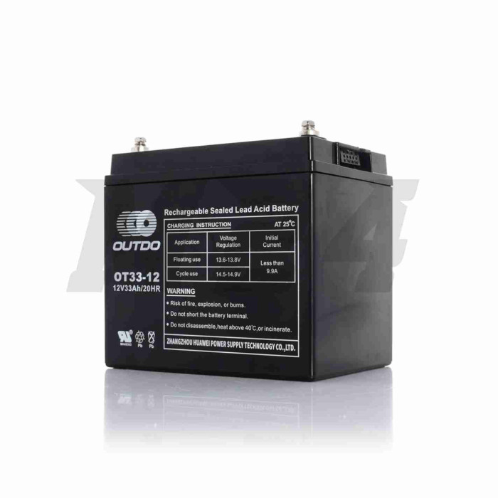 Акумулятор SLA 12V 33A 194-132-170mm OT33-12 "OUTDO" (2023)