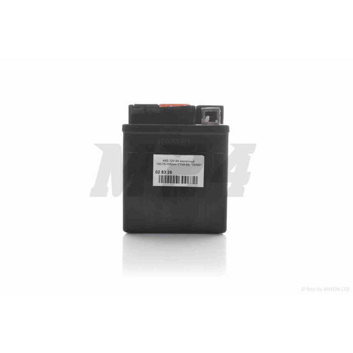 Акумулятор кислотний 12V 9A 150-75-105mm YTX9-BS "TERRI"