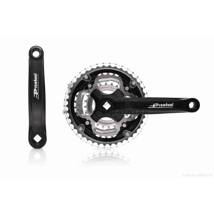 Зірки передні 42х34х24Т із захистом та шатуном 170mm "PROWHEEL" (чорний)