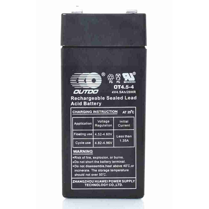 Акумулятор SLA 4V 4.5A 48-48-102-108mm OT4.5-4 "VLAND" (2024)