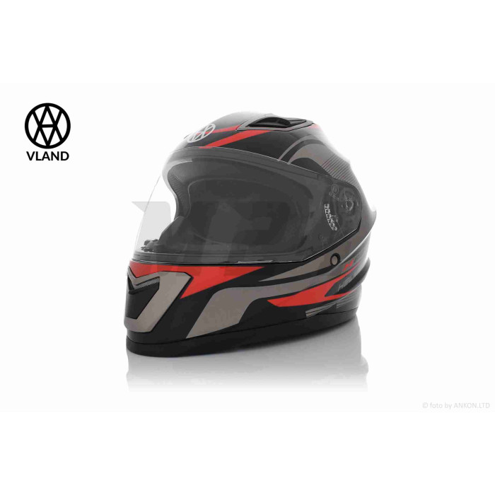 Шолом інтеграл "VLAND" #M62, XS, black/red