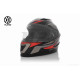 Шлем интеграл "VLAND" #M62, S, black/red
