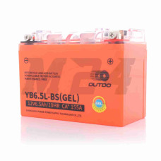 Акумулятор GEL 12V 6.5A 138-65-100mm 12N6.5L-BS (YB6.5L-BS) "OUTDO" 2025